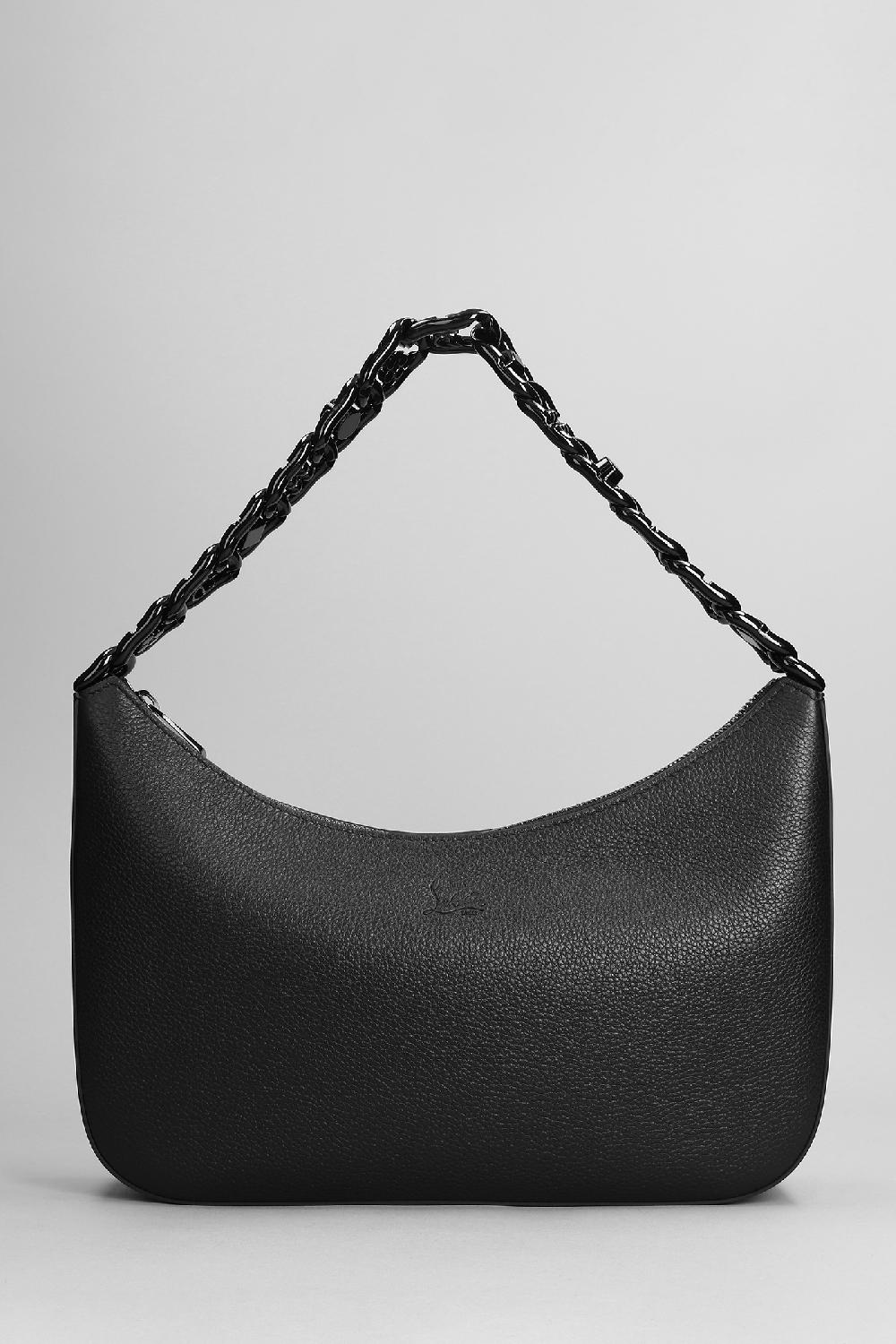 Deliberti Christian Louboutin Borsa a spalla loubila chain in pelle nera cod. 374166 - Deliberti The Luxury Shopping