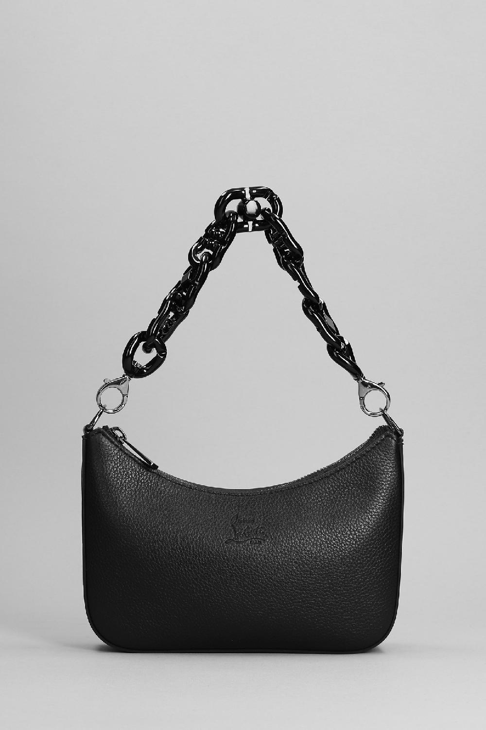 Deliberti Christian Louboutin Borsa a spalla loubila chain in pelle nera cod. 383036 - Deliberti The Luxury Shopping