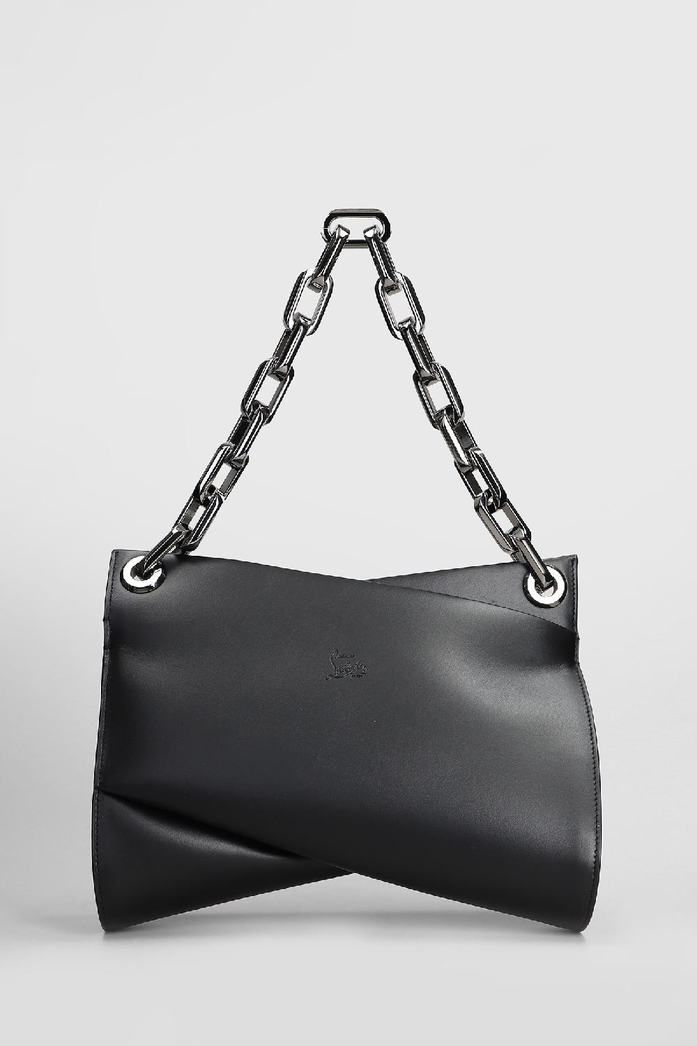 Deliberti Christian Louboutin Borsa A Spalla Loubitwist In Pelle Nera Cod. 408894 - Deliberti The Luxury Shopping