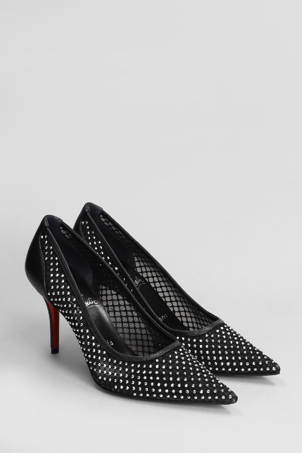 Deliberti Christian Louboutin Decollete Apostropha Strass 80 In Poliestere Nero Cod. 408895 - Deliberti The Luxury Shopping