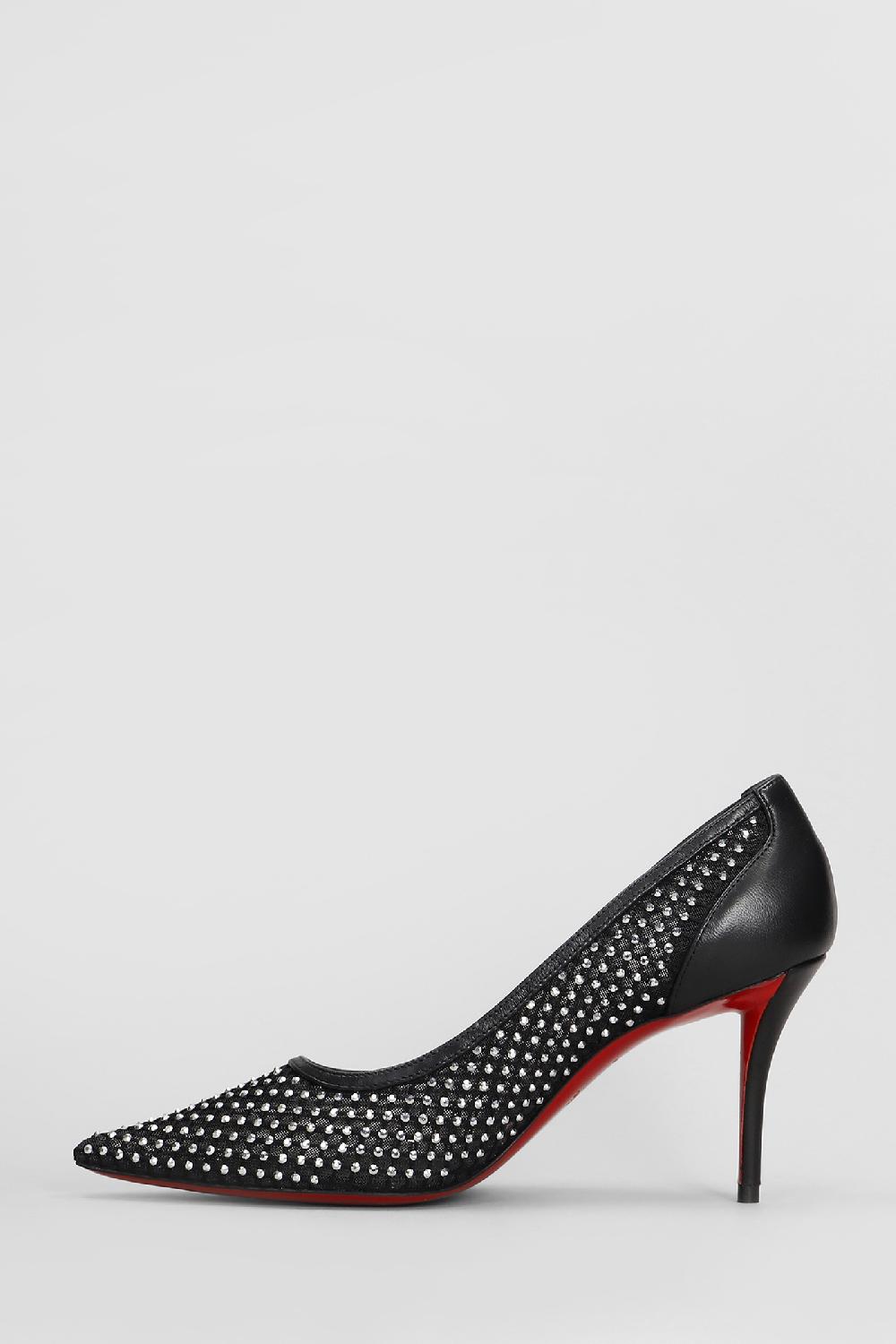 Deliberti Christian Louboutin Decollete Apostropha Strass 80 In Poliestere Nero Cod. 408895 - Deliberti The Luxury Shopping