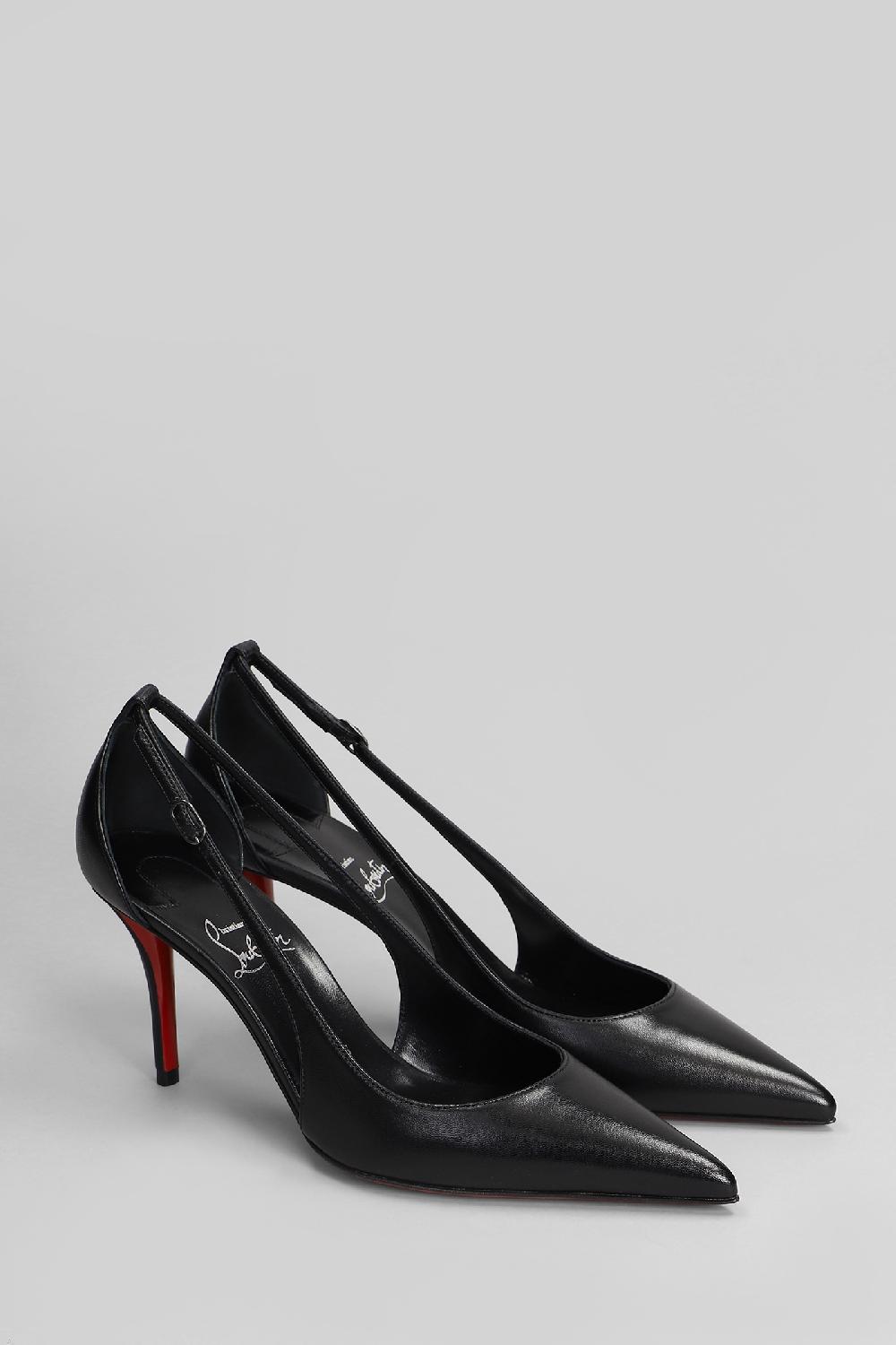 Deliberti Christian Louboutin Decollete Apostrophatoric 80 In Pelle Nera Cod. 410177 - Deliberti The Luxury Shopping