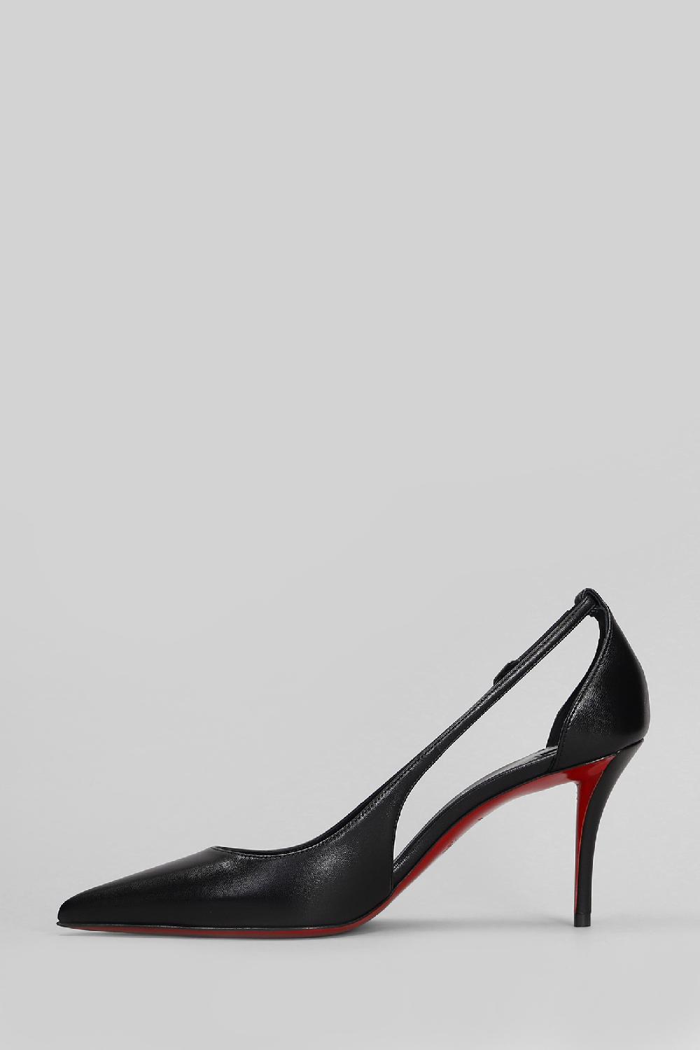 Deliberti Christian Louboutin Decollete Apostrophatoric 80 In Pelle Nera Cod. 410177 - Deliberti The Luxury Shopping