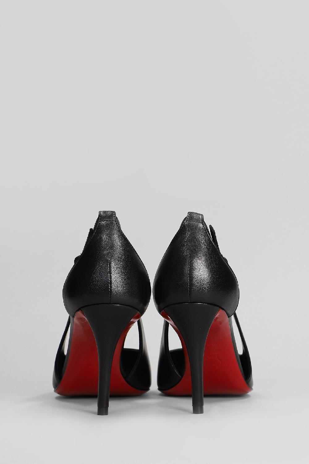 Deliberti Christian Louboutin Decollete Apostrophatoric 80 In Pelle Nera Cod. 410177 - Deliberti The Luxury Shopping