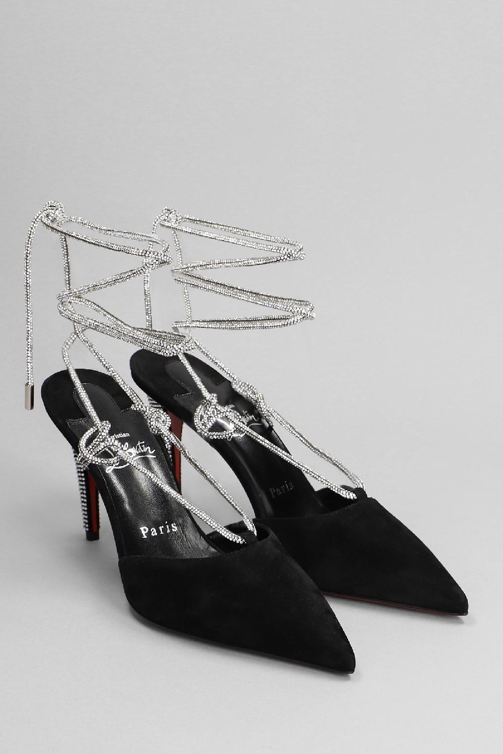 Deliberti Christian Louboutin Decollete Astrid In Camoscio Nero Cod. 391758 - Deliberti The Luxury Shopping