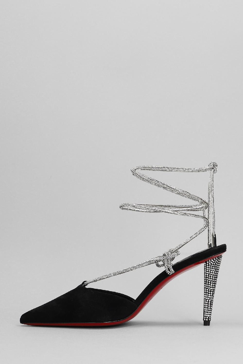 Deliberti Christian Louboutin Decollete Astrid In Camoscio Nero Cod. 391758 - Deliberti The Luxury Shopping
