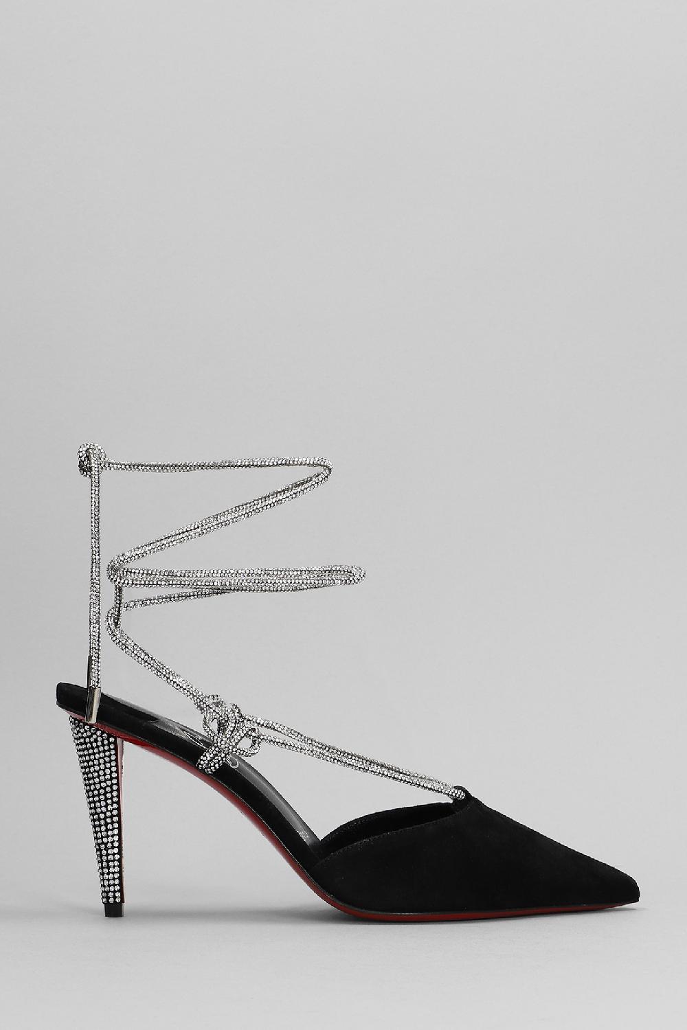 Deliberti Christian Louboutin Decollete astrid in camoscio nero cod. 391758 - Deliberti The Luxury Shopping