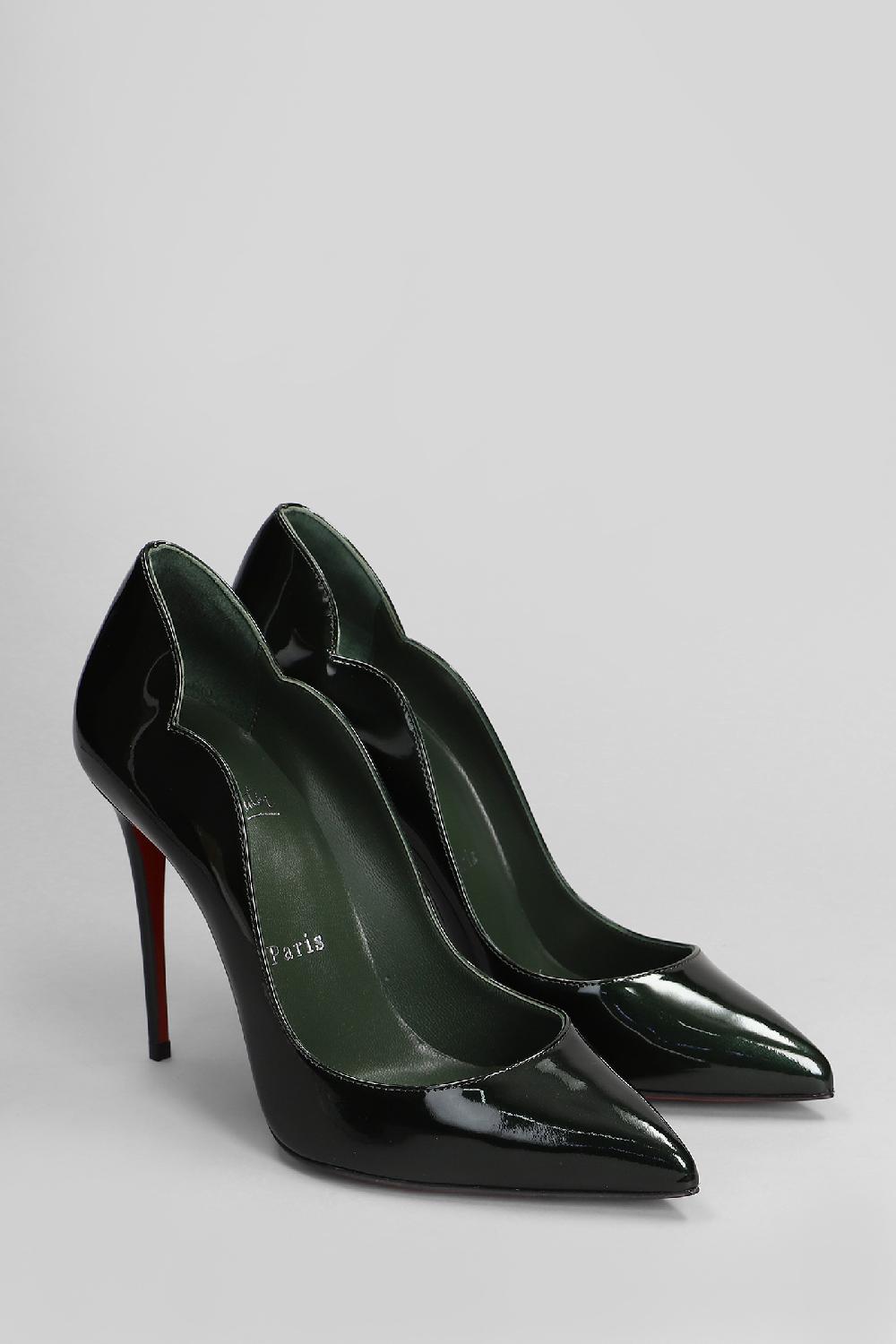 Deliberti Christian Louboutin Decollete Hot Chick 100 In Vernice Verde Cod. 410176 - Deliberti The Luxury Shopping
