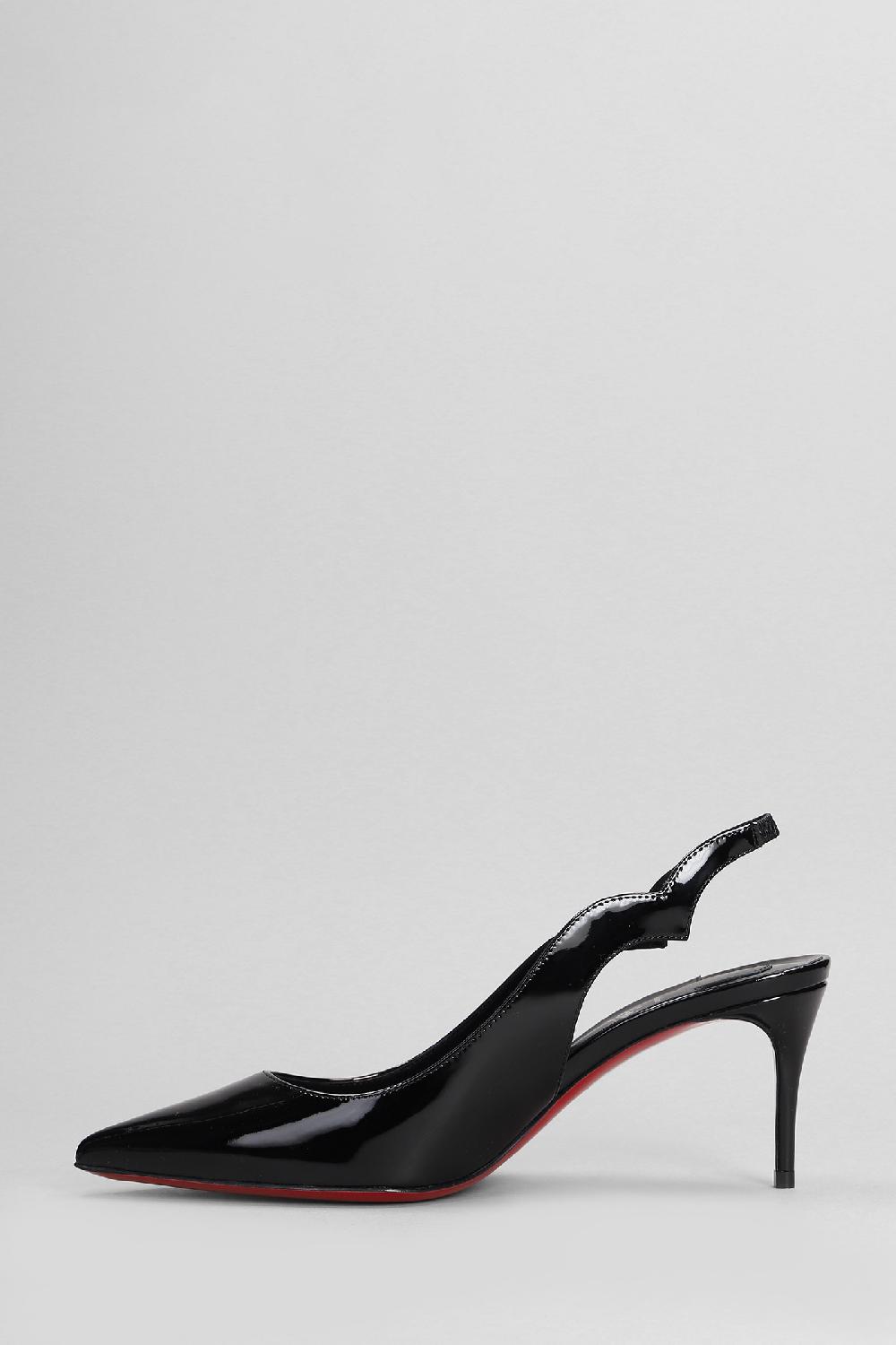 Deliberti Christian Louboutin Decollete Hot Chick Sling 70 In Vernice Nera Cod. 403900 - Deliberti The Luxury Shopping