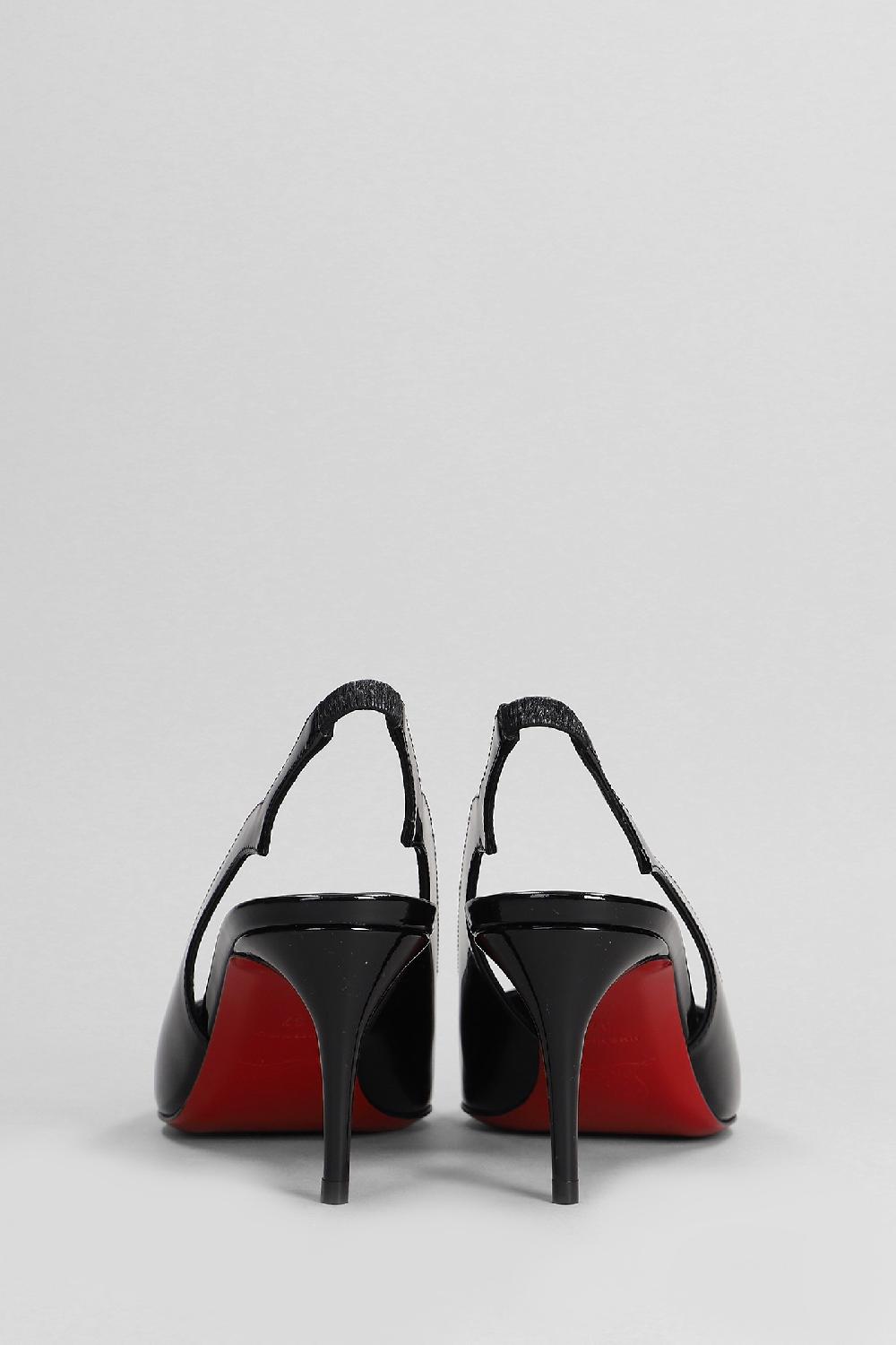 Deliberti Christian Louboutin Decollete Hot Chick Sling 70 In Vernice Nera Cod. 403900 - Deliberti The Luxury Shopping