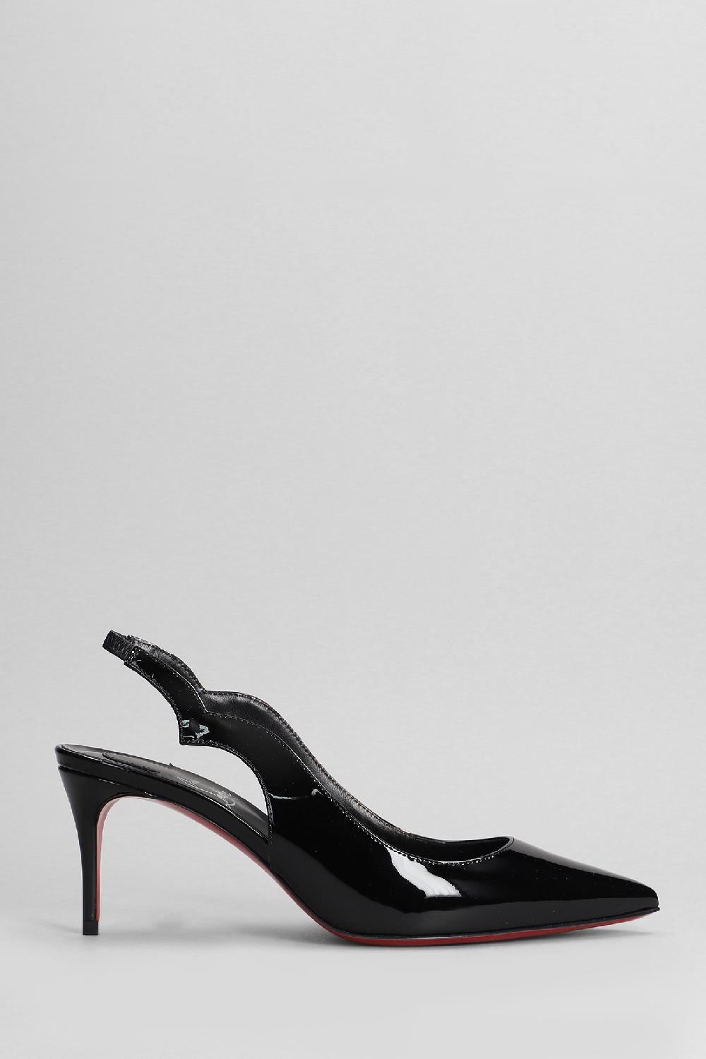 Deliberti Christian Louboutin Decollete hot chick sling 70 in vernice nera cod. 403900 - Deliberti The Luxury Shopping