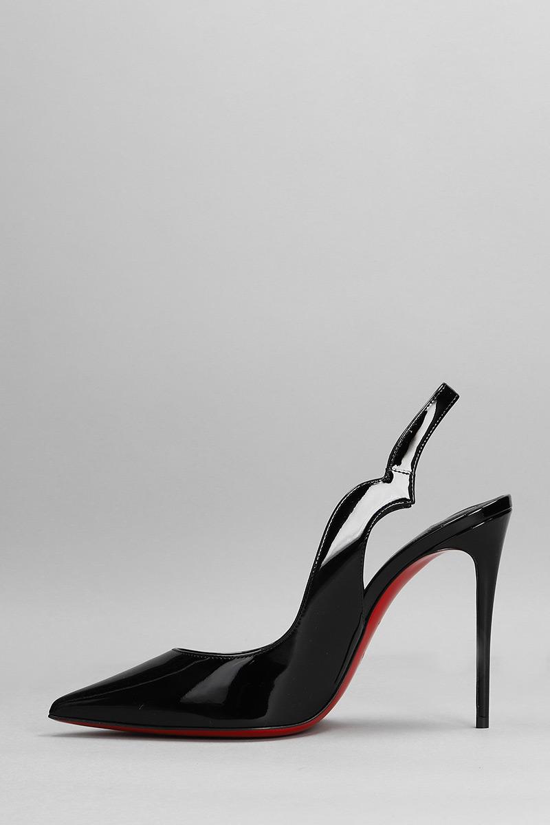 Deliberti Christian Louboutin Decollete Hot Chick Sling In Vernice Nera Cod. 356577 - Deliberti The Luxury Shopping