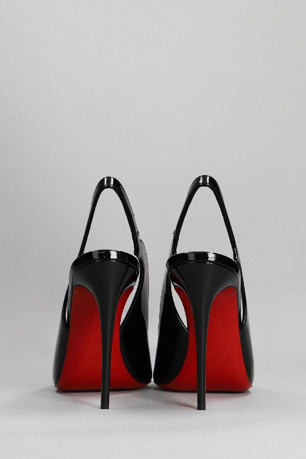 Deliberti Christian Louboutin Decollete Hot Chick Sling In Vernice Nera Cod. 356577 - Deliberti The Luxury Shopping