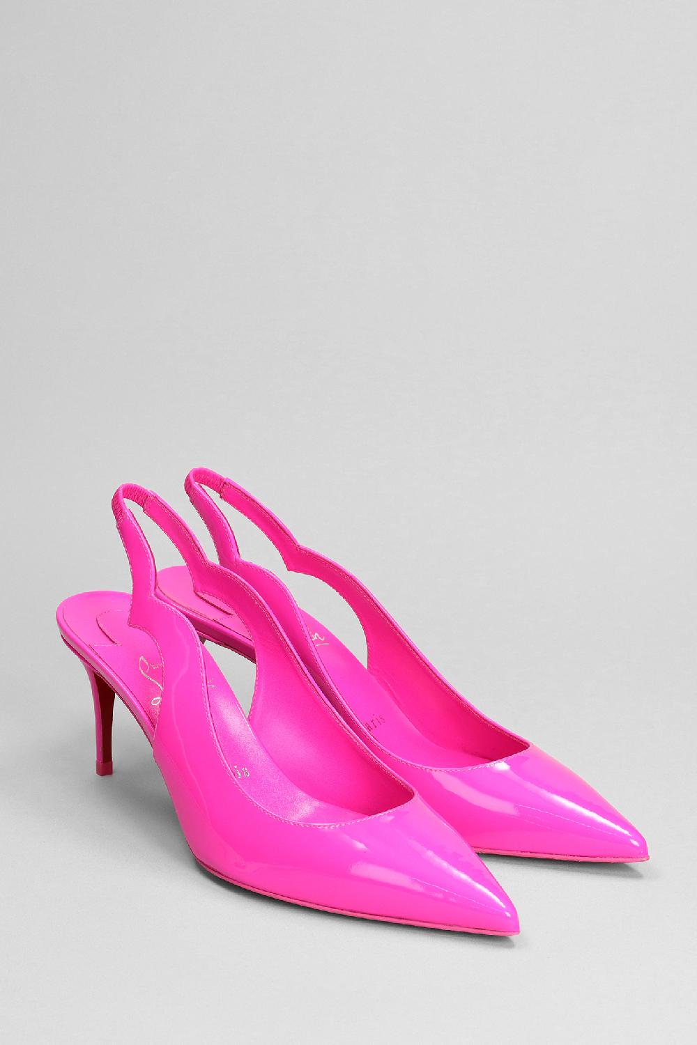 Deliberti Christian Louboutin Decollete Hot Chick Sling In Vernice Rosa Cod. 381006 - Deliberti The Luxury Shopping