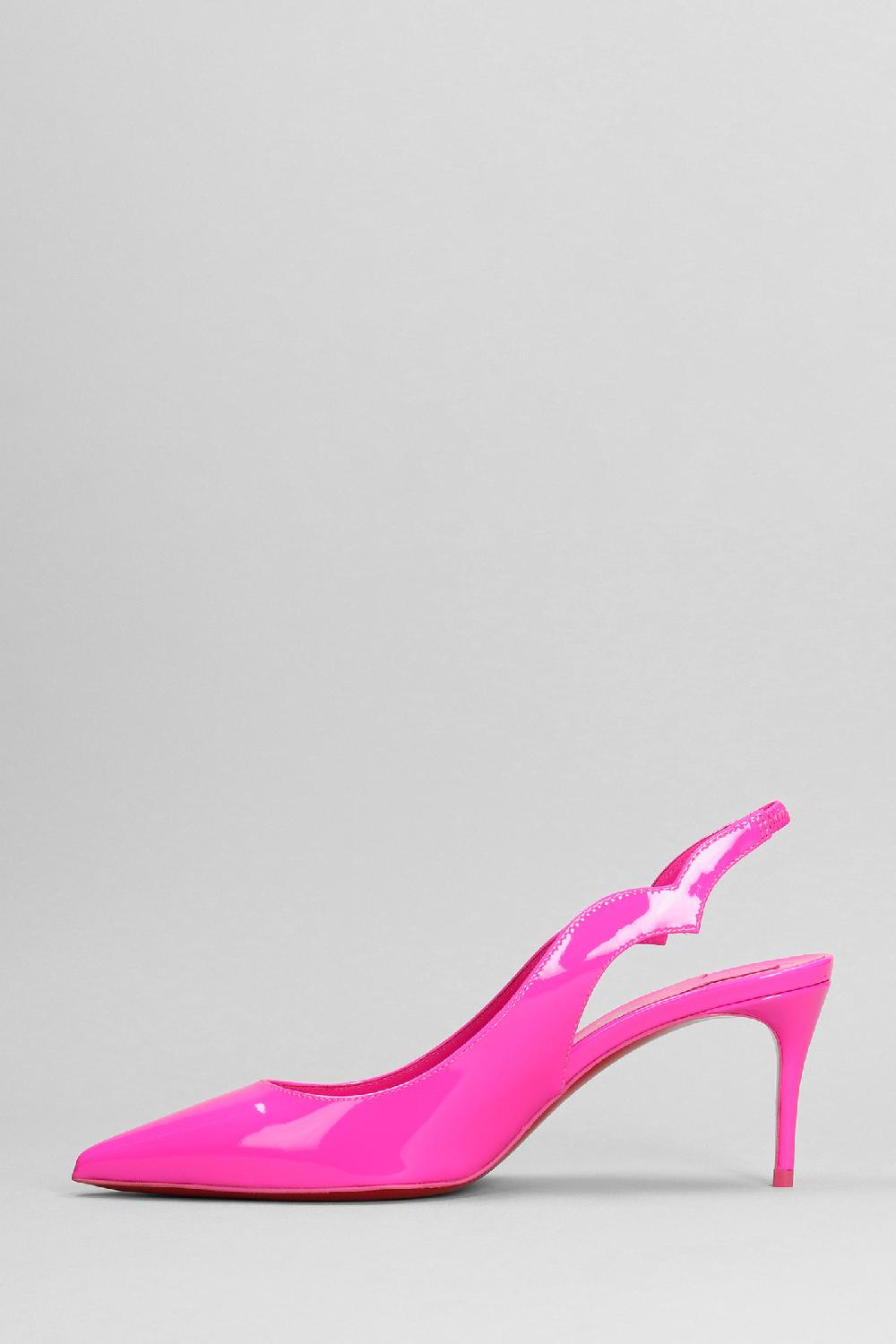 Deliberti Christian Louboutin Decollete Hot Chick Sling In Vernice Rosa Cod. 381006 - Deliberti The Luxury Shopping