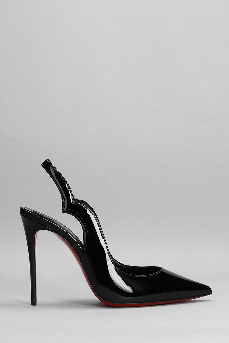 Deliberti Christian Louboutin Decollete hot chick sling in vernice nera cod. 356577 - Deliberti The Luxury Shopping