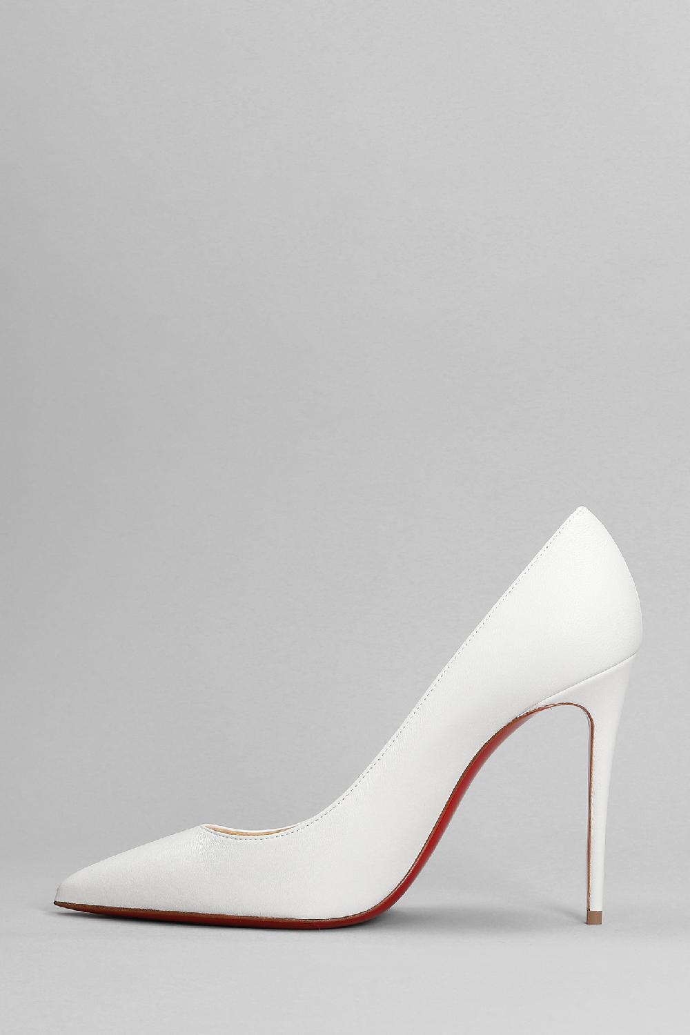 Deliberti Christian Louboutin Decollete Kate 100 In Pelle Bianca Cod. 368657 - Deliberti The Luxury Shopping