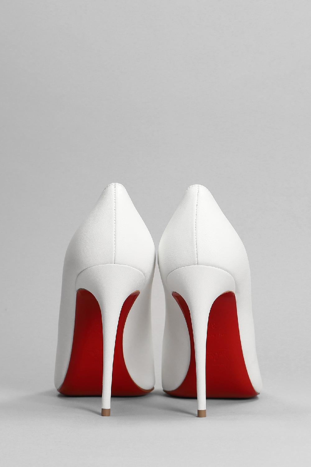 Deliberti Christian Louboutin Decollete Kate 100 In Pelle Bianca Cod. 368657 - Deliberti The Luxury Shopping