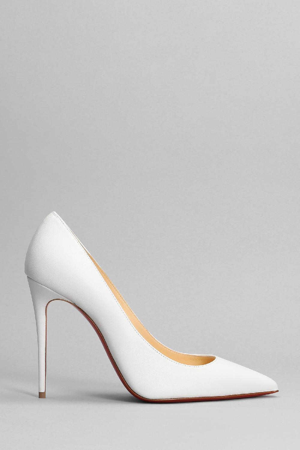 Deliberti Christian Louboutin Decollete kate 100 in pelle bianca cod. 368657 - Deliberti The Luxury Shopping