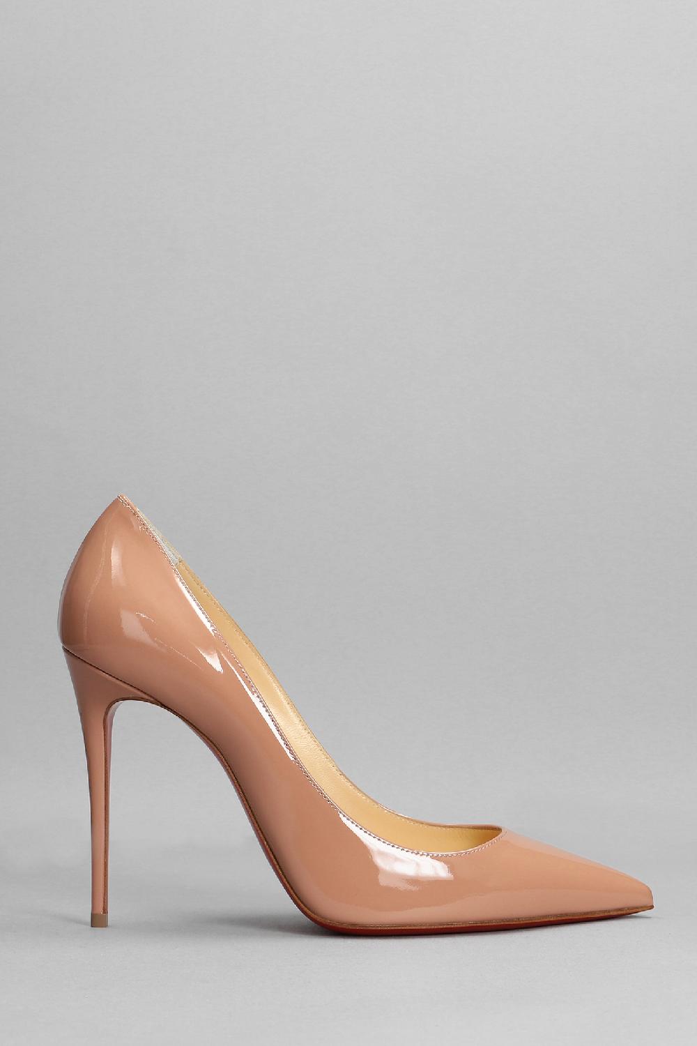 Deliberti Christian Louboutin Decollete kate 100 in vernice cipria cod. 317658 - Deliberti The Luxury Shopping