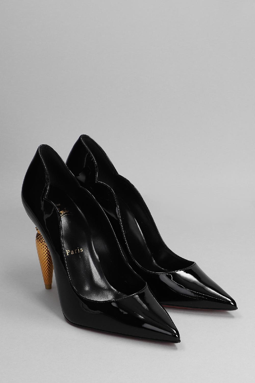 Deliberti Christian Louboutin Decollete Lipchick 100 In Vernice Nera Cod. 361688 - Deliberti The Luxury Shopping