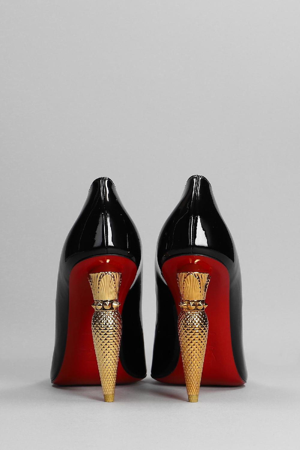 Deliberti Christian Louboutin Decollete Lipchick 100 In Vernice Nera Cod. 361688 - Deliberti The Luxury Shopping