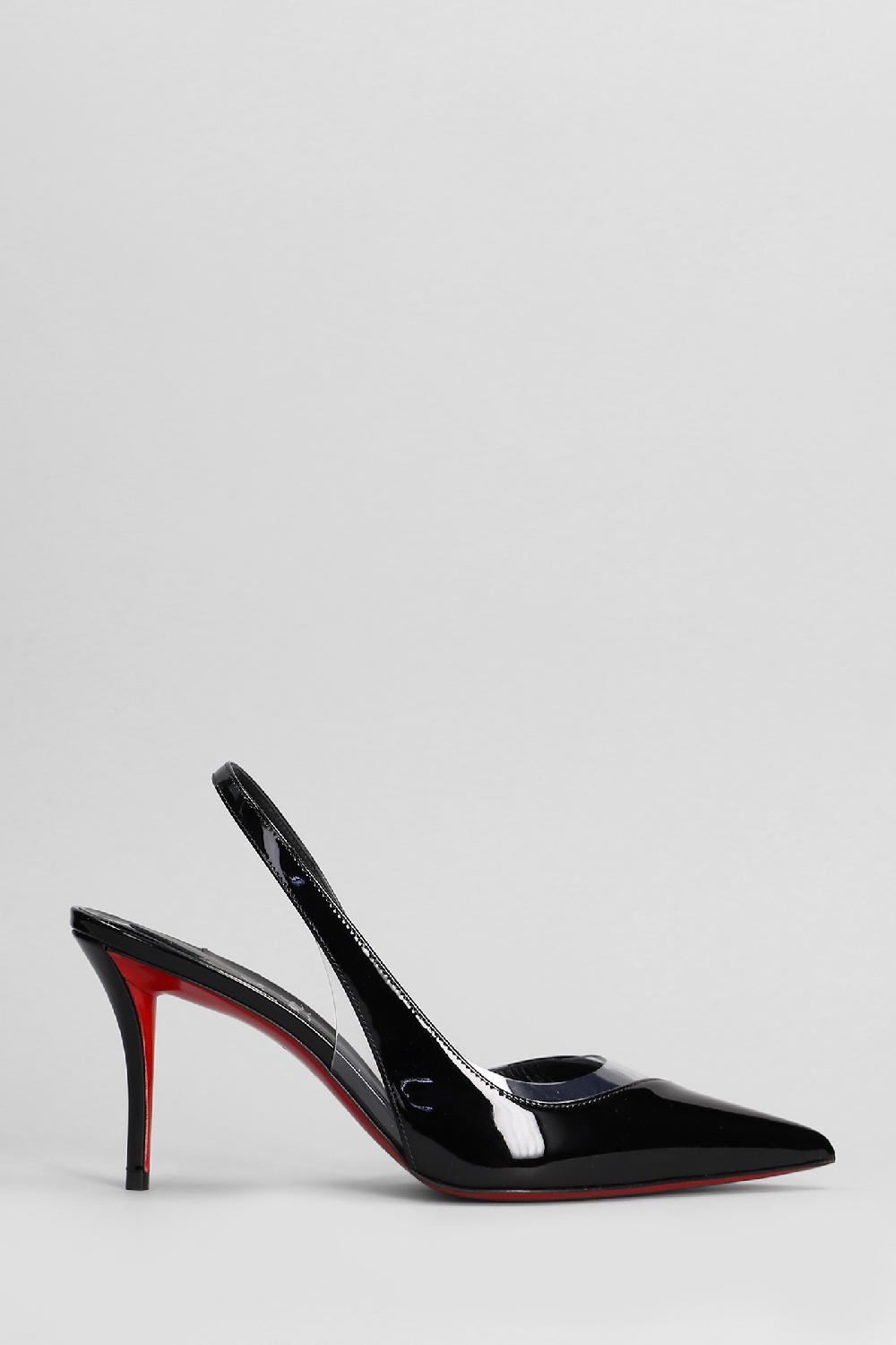 Deliberti Christian Louboutin Decollete posticha 80 in vernice nera cod. 409816 - Deliberti The Luxury Shopping