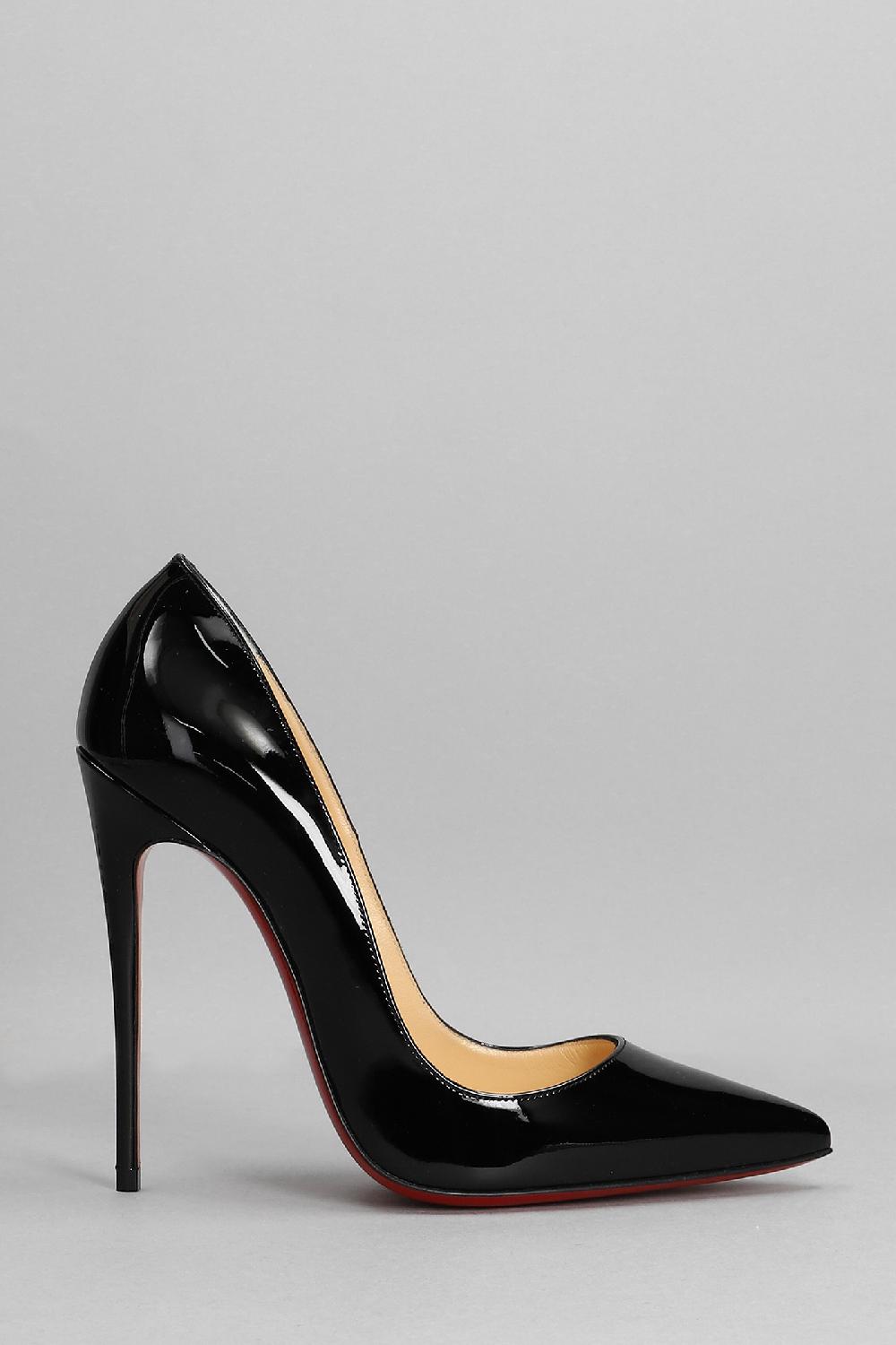 Deliberti Christian Louboutin Decollete so kate 120 in vernice nera cod. 330737 - Deliberti The Luxury Shopping