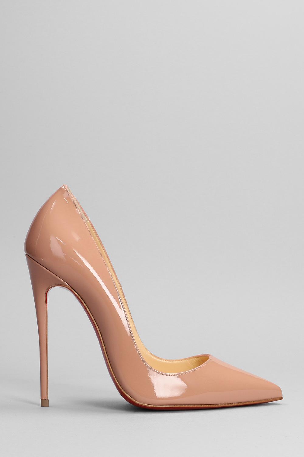 Deliberti Christian Louboutin Decollete so kate 120 in vernice cipria cod. 337564 - Deliberti The Luxury Shopping