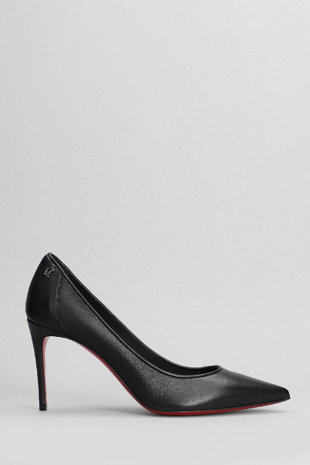 Deliberti Christian Louboutin Decollete sporty kate 85 in pelle nera cod. 403904 - Deliberti The Luxury Shopping
