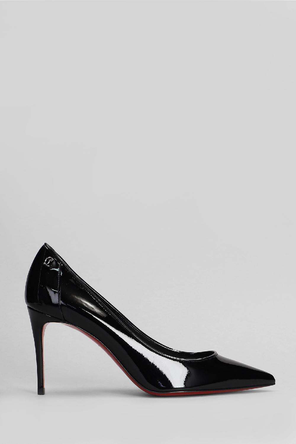 Deliberti Christian Louboutin Decollete sporty kate 85 in vernice nera cod. 410179 - Deliberti The Luxury Shopping