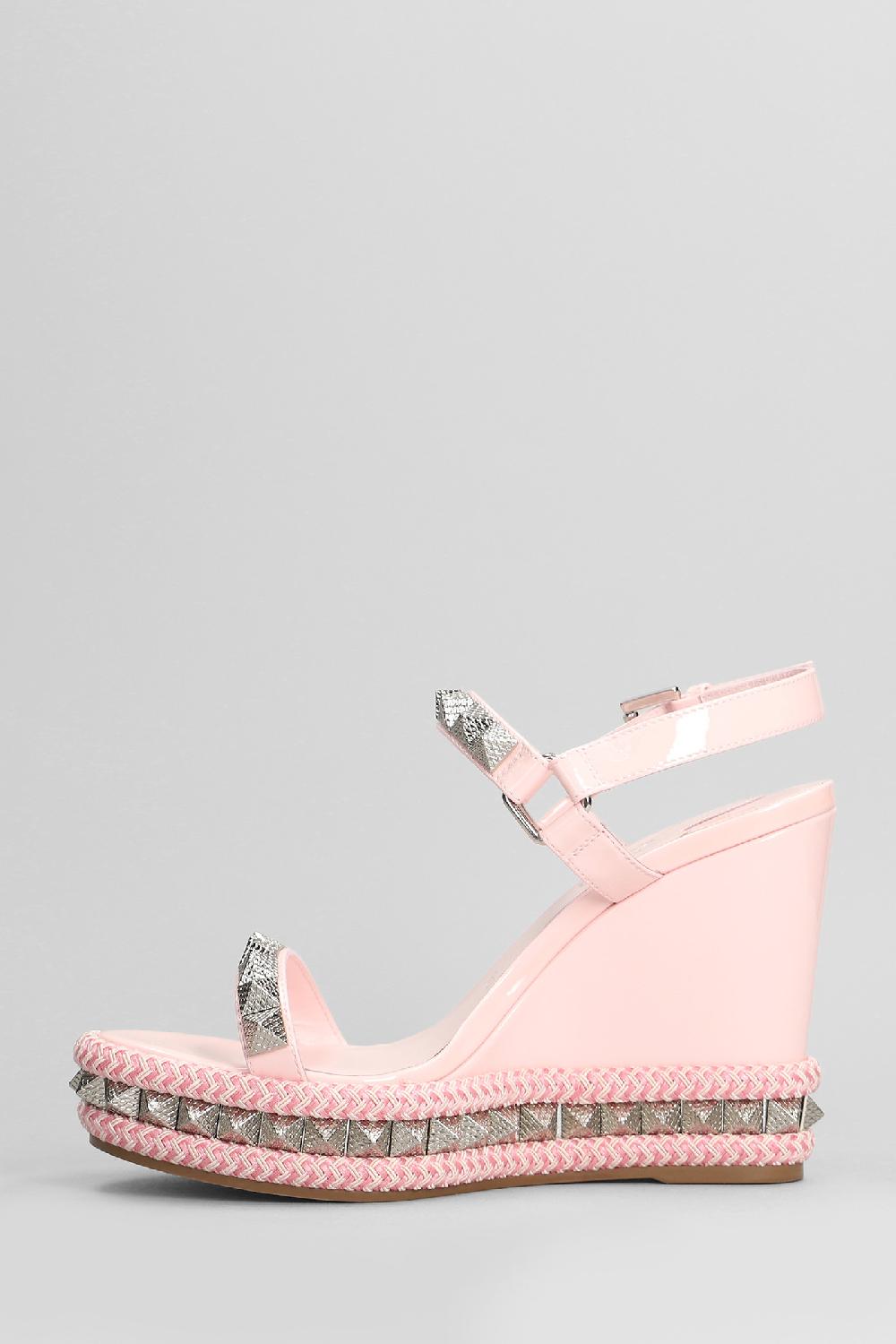 Deliberti Christian Louboutin Sandali Pyraclou 110 In Vernice Rosa Cod. 403899 - Deliberti The Luxury Shopping