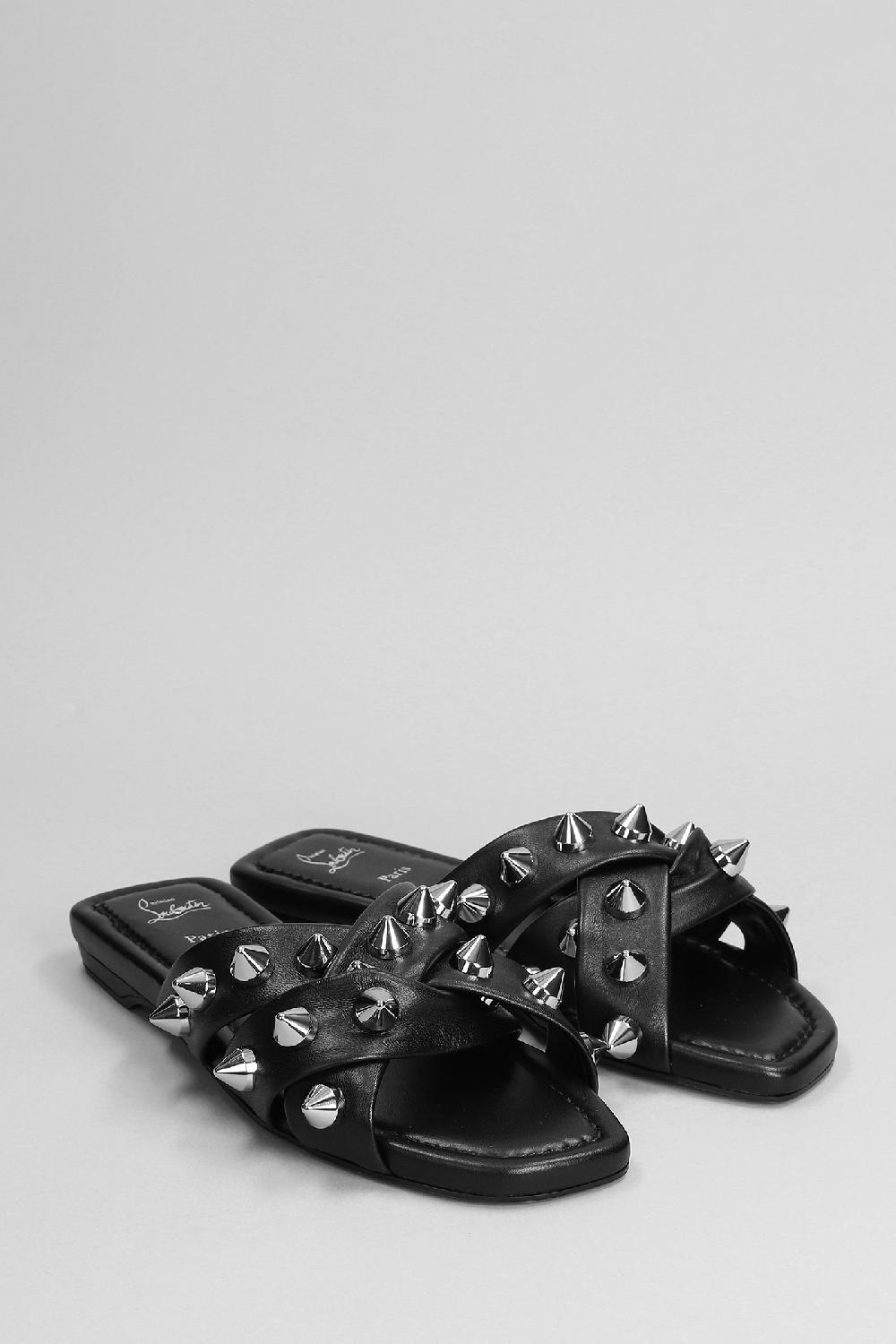 Deliberti Christian Louboutin Slipper-mule Miss Spika Club In Pelle Nera Cod. 379444 - Deliberti The Luxury Shopping