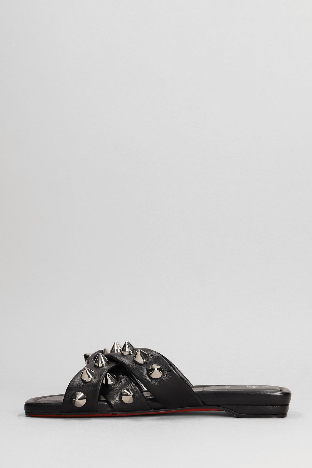 Deliberti Christian Louboutin Slipper-mule Miss Spika Club In Pelle Nera Cod. 379444 - Deliberti The Luxury Shopping
