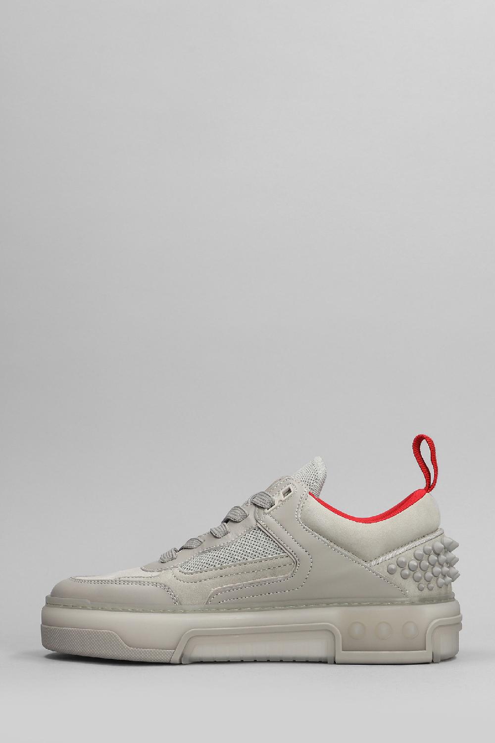 Deliberti Christian Louboutin Sneakers Astroloubi In Pelle E Camoscio Grigio Cod. 399618 - Deliberti The Luxury Shopping