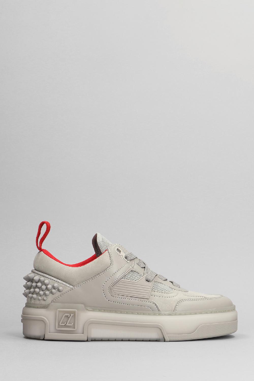 Deliberti Christian Louboutin Sneakers astroloubi in pelle e camoscio grigio cod. 399618 - Deliberti The Luxury Shopping