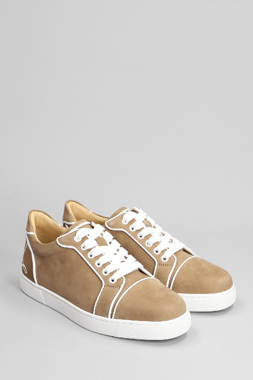 Deliberti Christian Louboutin Sneakers Fun Vieira Orlato In Pelle Marrone Cod. 382260 - Deliberti The Luxury Shopping