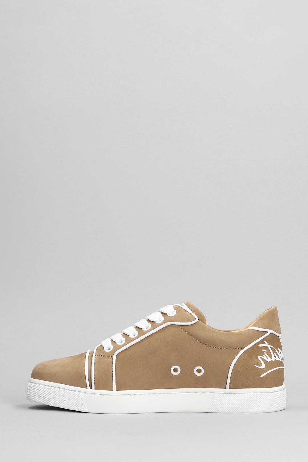 Deliberti Christian Louboutin Sneakers Fun Vieira Orlato In Pelle Marrone Cod. 382260 - Deliberti The Luxury Shopping