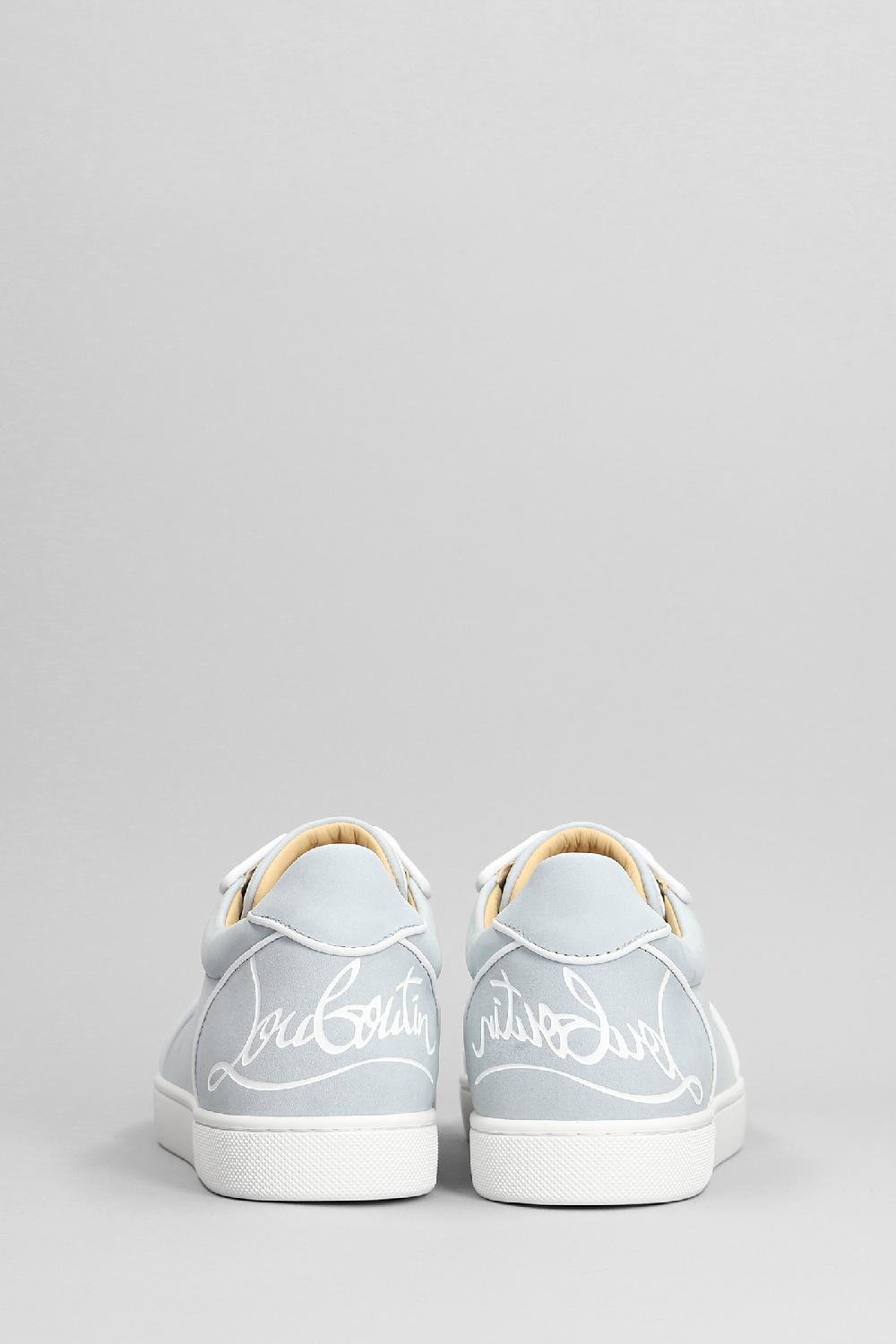 Deliberti Christian Louboutin Sneakers Fun Vieira Orlato In Pelle Celeste Cod. 382261 - Deliberti The Luxury Shopping