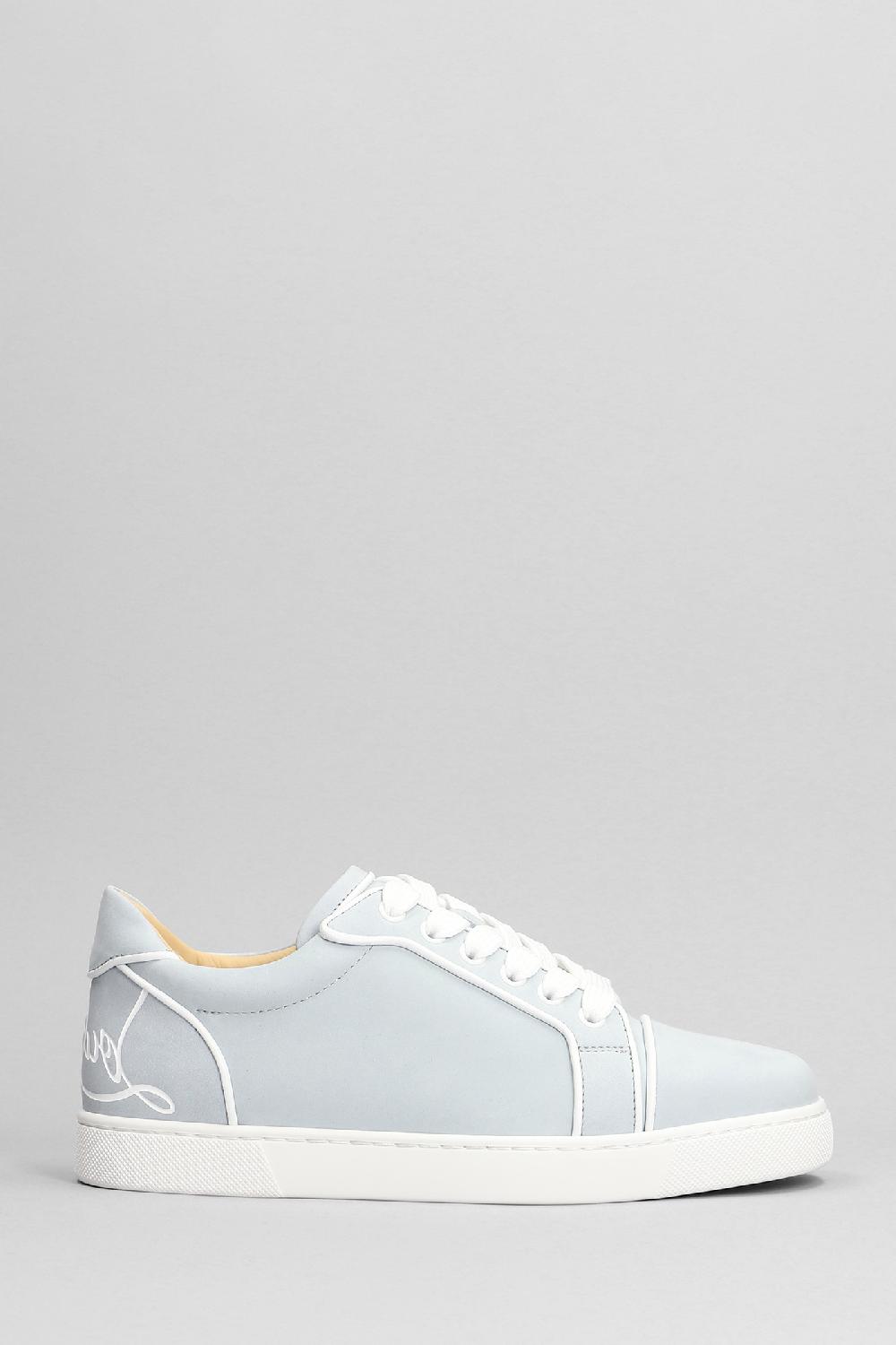 Deliberti Christian Louboutin Sneakers fun vieira orlato in pelle celeste cod. 382261 - Deliberti The Luxury Shopping