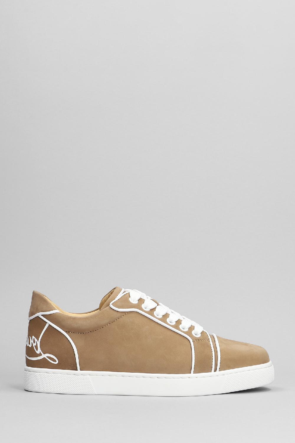 Deliberti Christian Louboutin Sneakers fun vieira orlato in pelle marrone cod. 382260 - Deliberti The Luxury Shopping