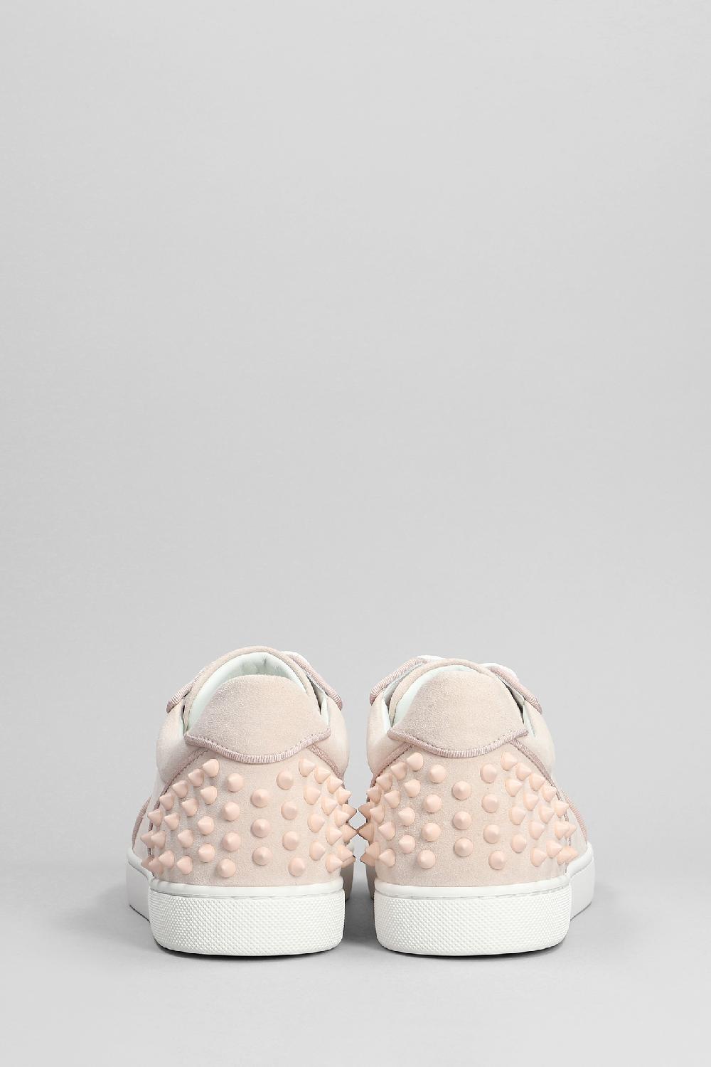 Deliberti Christian Louboutin Sneakers Vieira 2 In Camoscio Rosa Cod. 396007 - Deliberti The Luxury Shopping