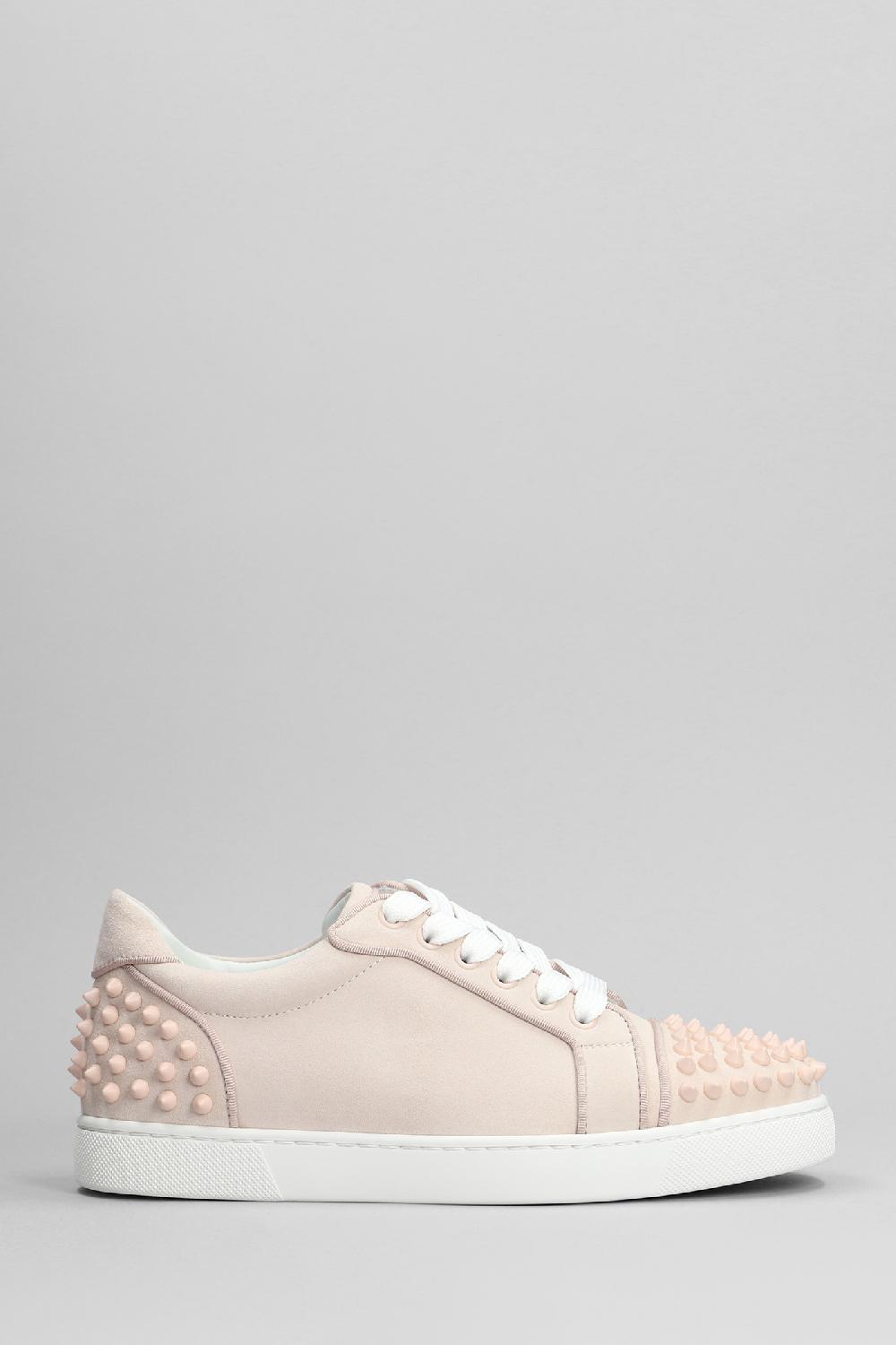 Deliberti Christian Louboutin Sneakers vieira 2 in camoscio rosa cod. 396007 - Deliberti The Luxury Shopping