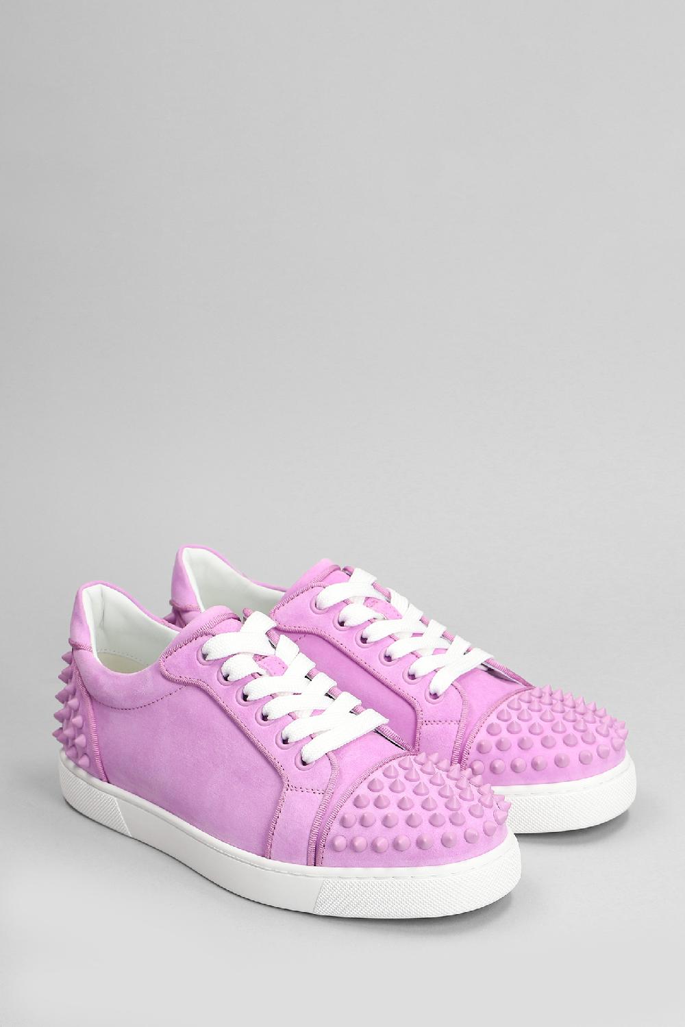 Deliberti Christian Louboutin Sneakers Vieira 2 Orlato In Camoscio Rosa Cod. 399621 - Deliberti The Luxury Shopping