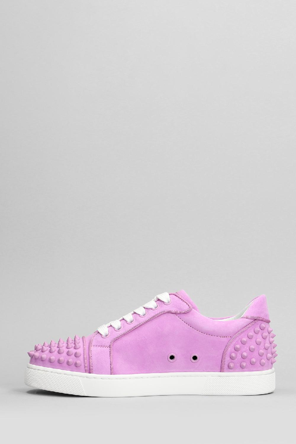 Deliberti Christian Louboutin Sneakers Vieira 2 Orlato In Camoscio Rosa Cod. 399621 - Deliberti The Luxury Shopping