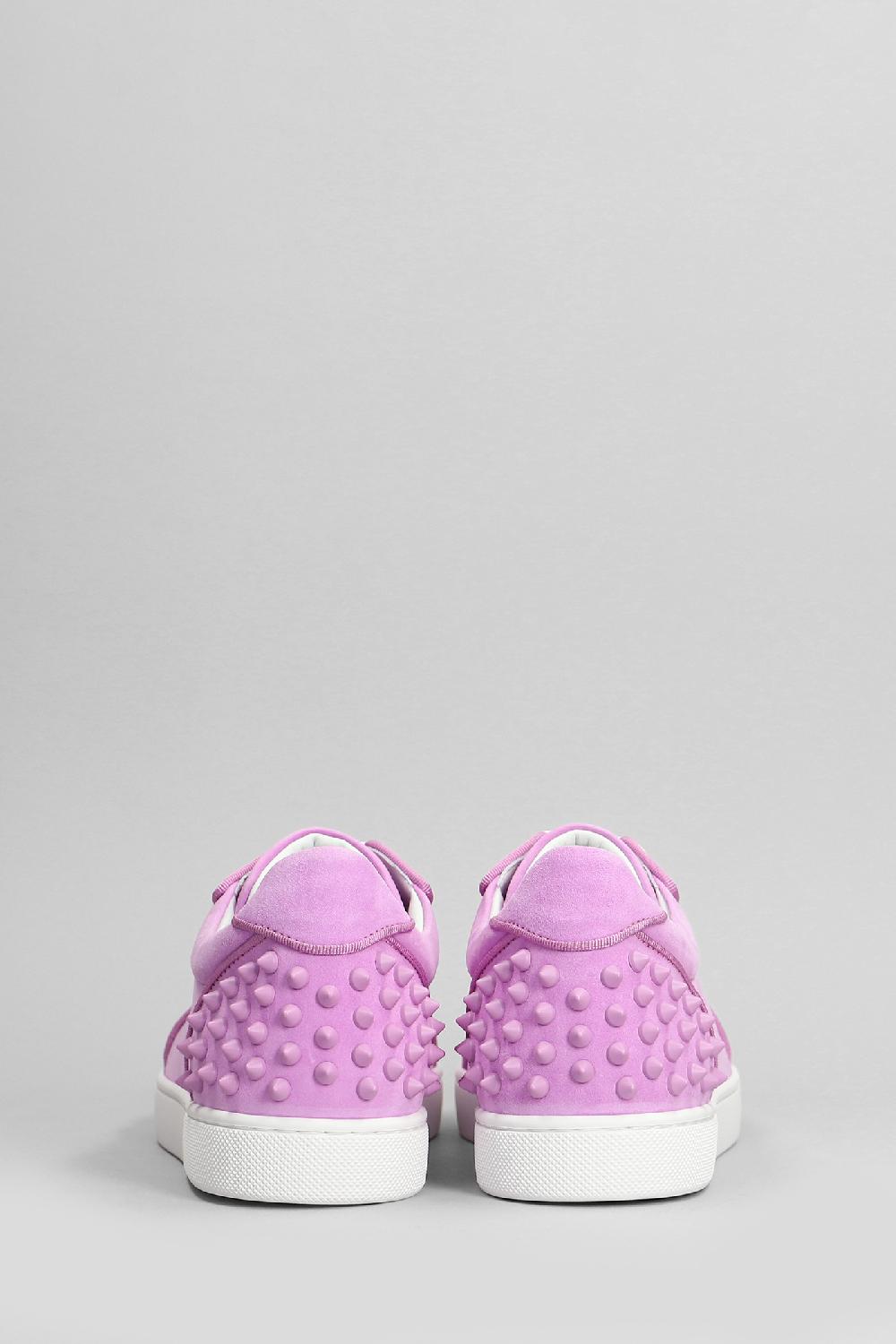 Deliberti Christian Louboutin Sneakers Vieira 2 Orlato In Camoscio Rosa Cod. 399621 - Deliberti The Luxury Shopping