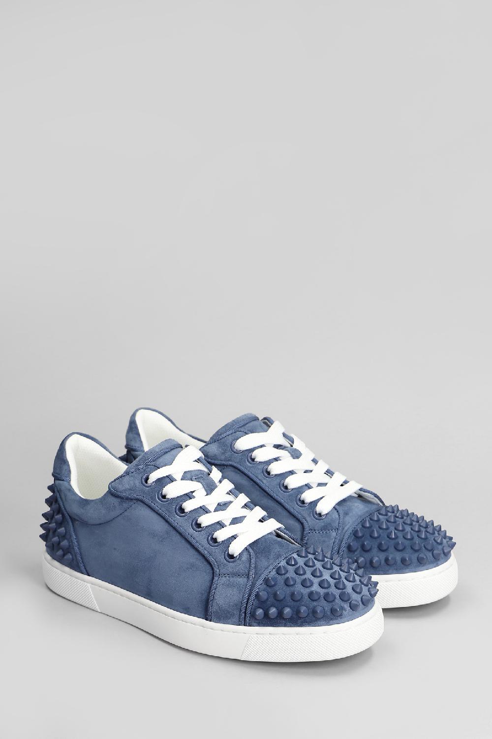 Deliberti Christian Louboutin Sneakers Vieira 2 Orlato In Camoscio Blu Cod. 410172 - Deliberti The Luxury Shopping