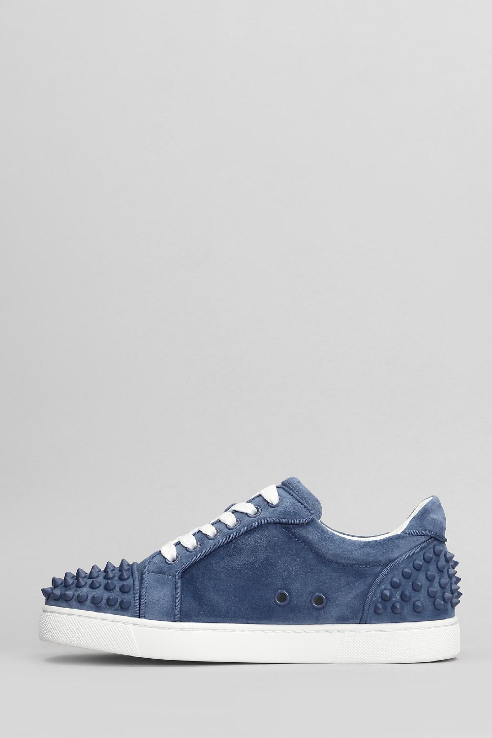 Deliberti Christian Louboutin Sneakers Vieira 2 Orlato In Camoscio Blu Cod. 410172 - Deliberti The Luxury Shopping