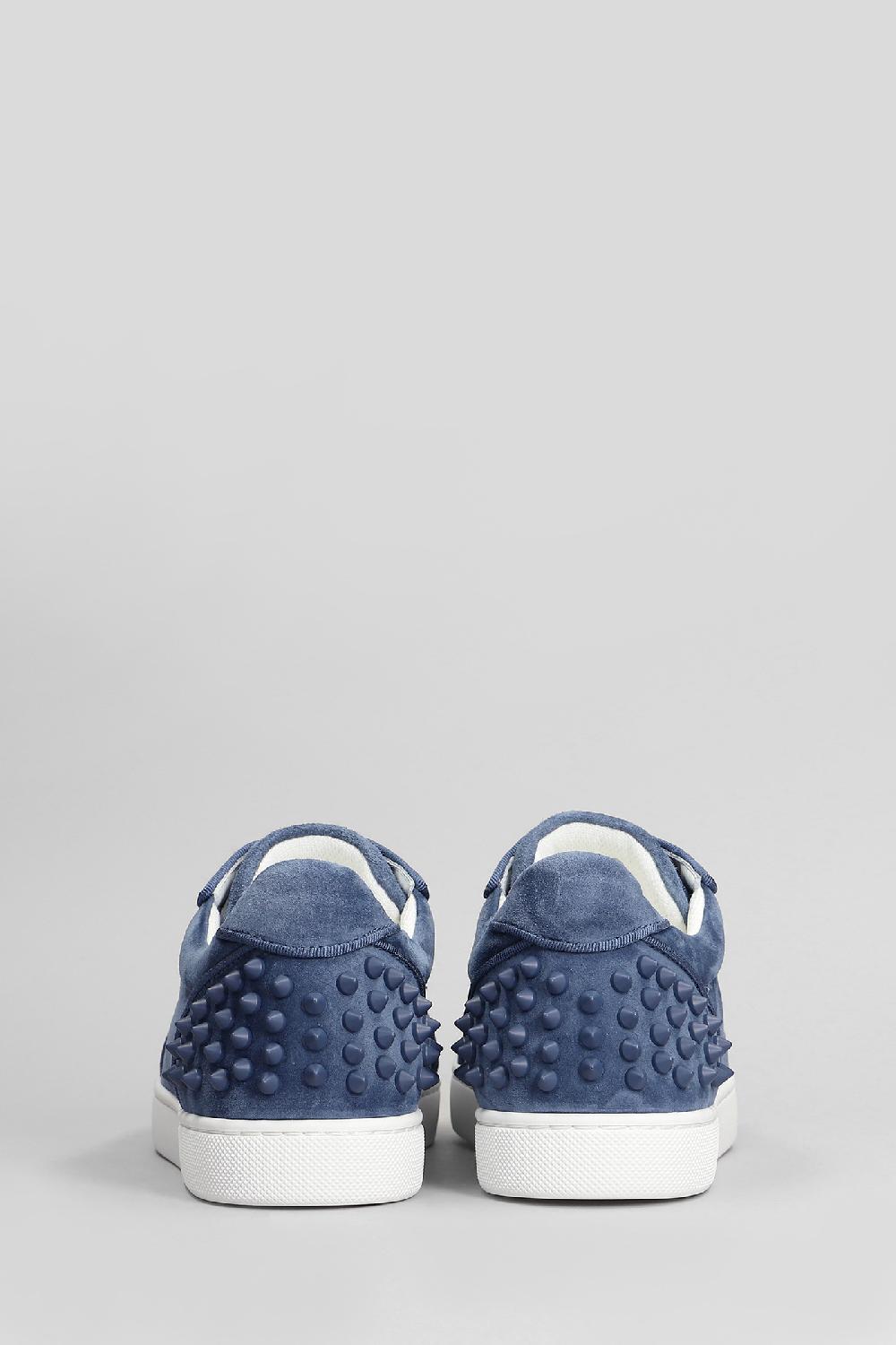 Deliberti Christian Louboutin Sneakers Vieira 2 Orlato In Camoscio Blu Cod. 410172 - Deliberti The Luxury Shopping