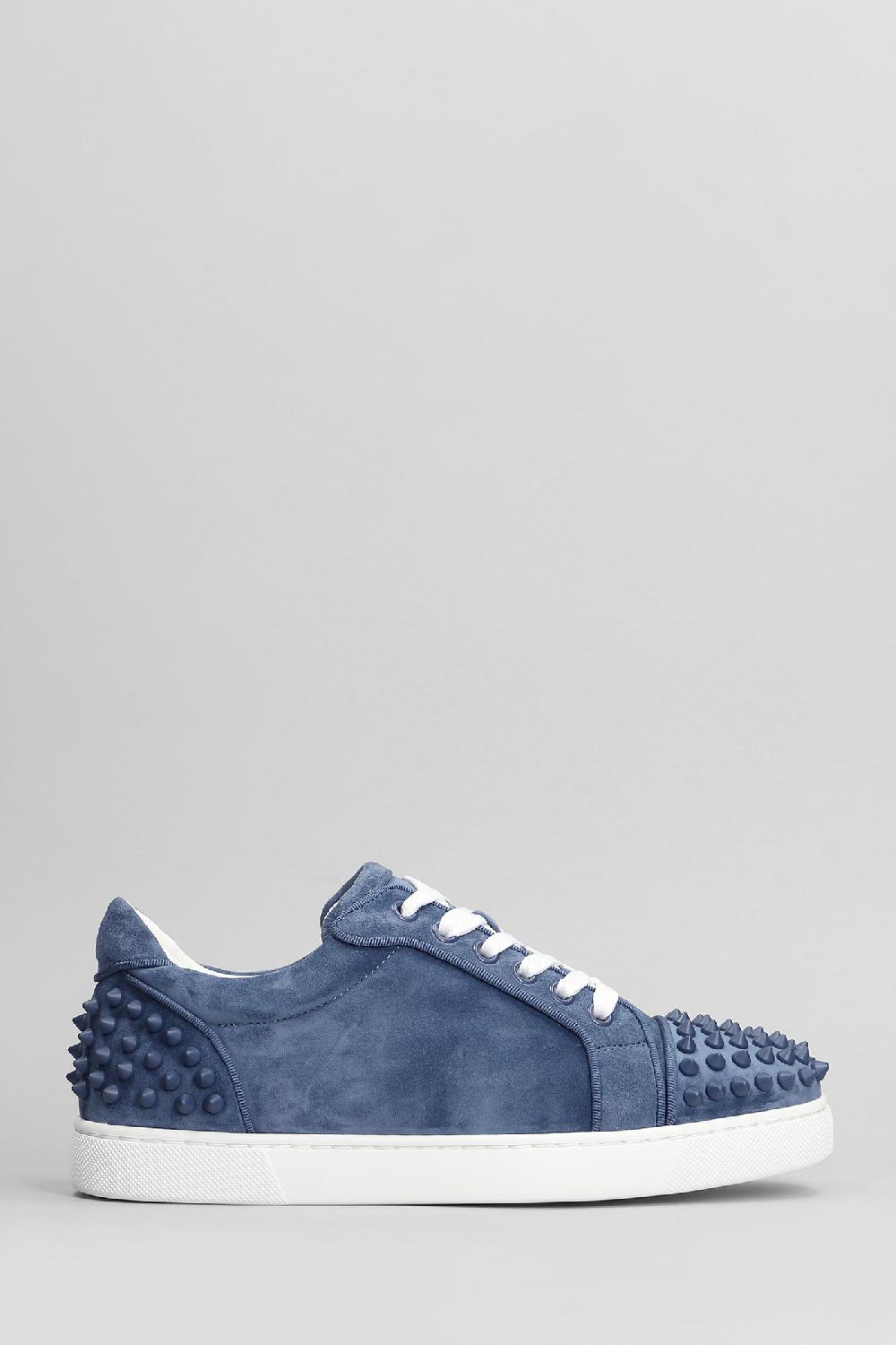 Deliberti Christian Louboutin Sneakers vieira 2 orlato in camoscio blu cod. 410172 - Deliberti The Luxury Shopping